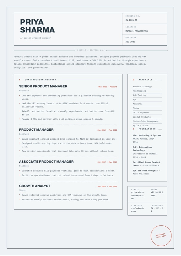 Kaam resume design